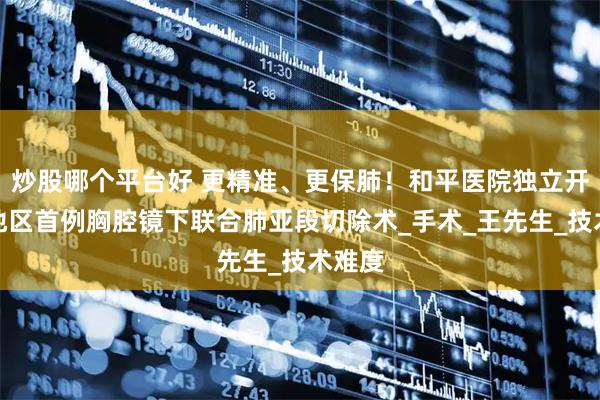 炒股哪个平台好 更精准、更保肺！和平医院独立开展本地区首例胸腔镜下联合肺亚段切除术_手术_王先生_技术难度